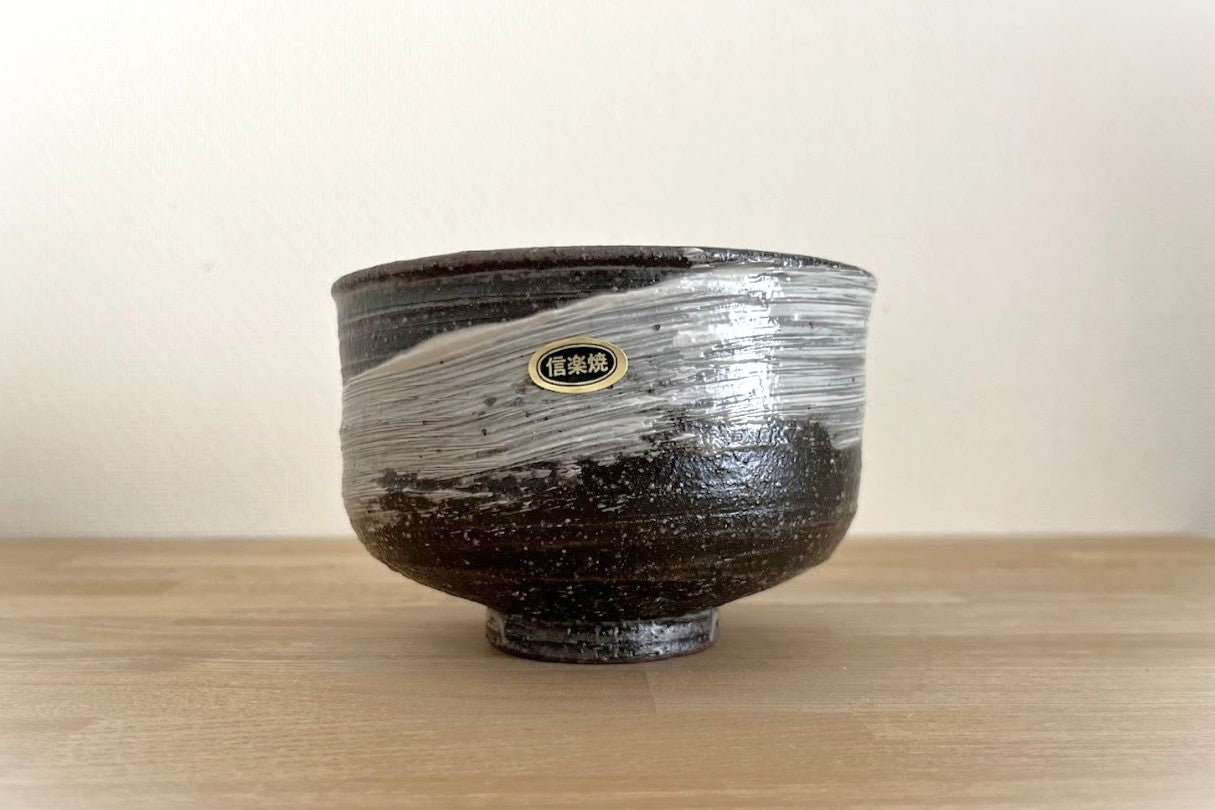 23 信楽焼 抹茶茶碗【Gray】
