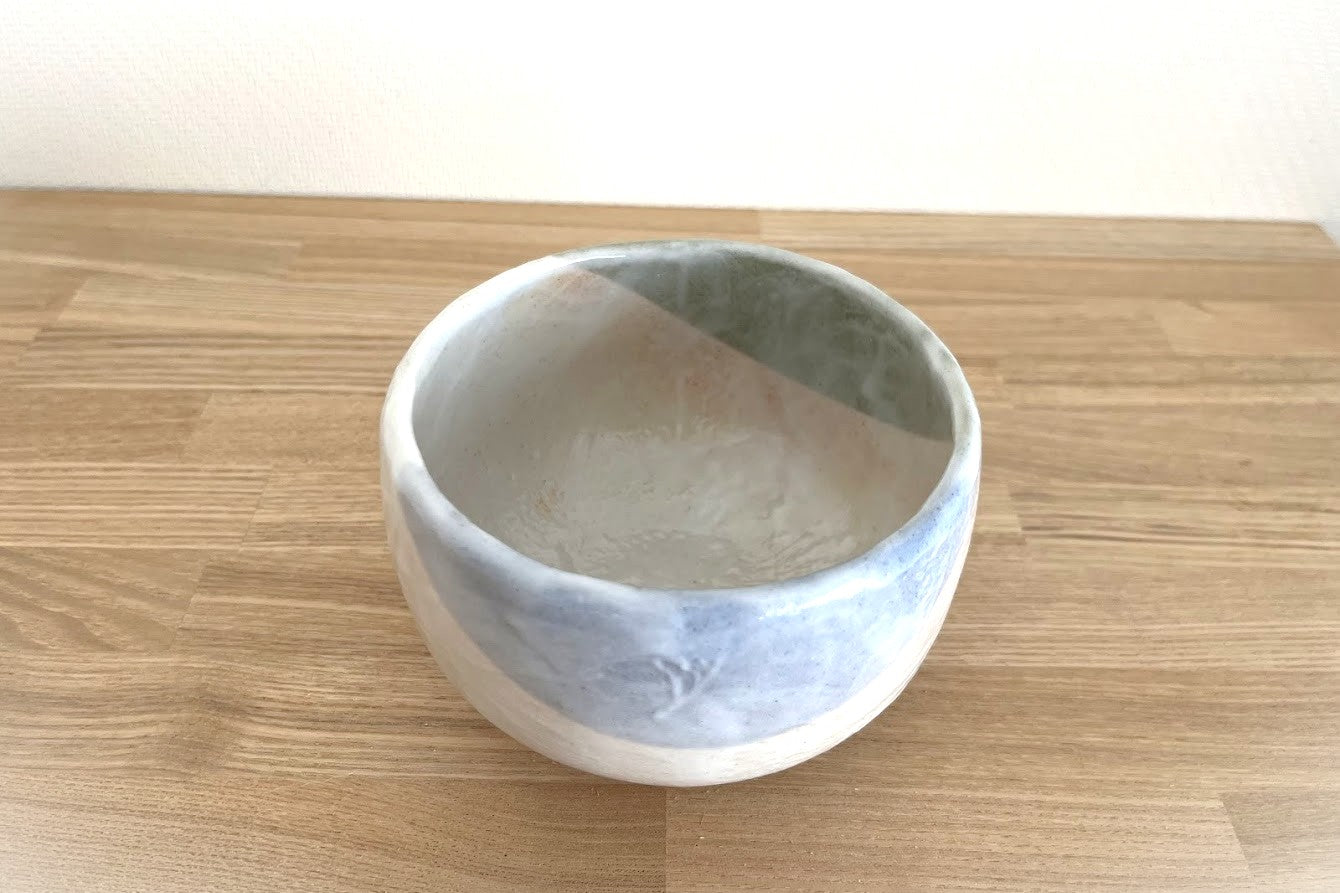 24 美濃焼 抹茶茶碗【森と海】