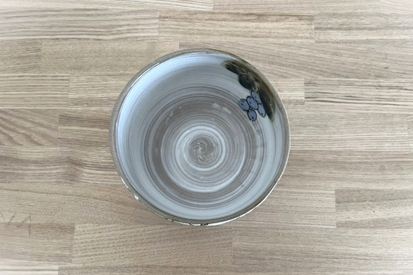 25 美濃焼 抹茶茶碗【ぶどう】
